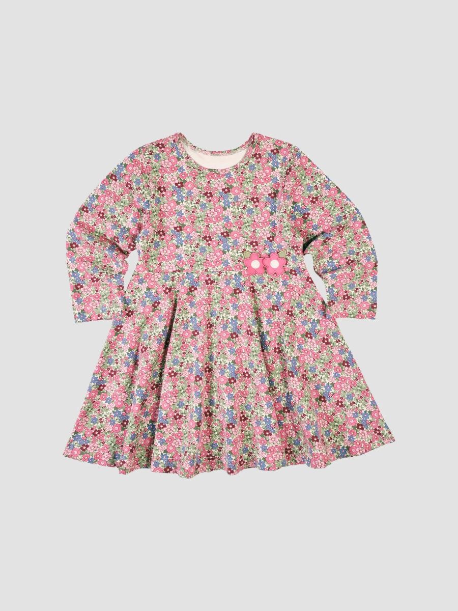 Florence Eiseman Girl's Little Girl's & Girl's Floral Stretch-Cotton Dress - Pink Ivory - Size 7