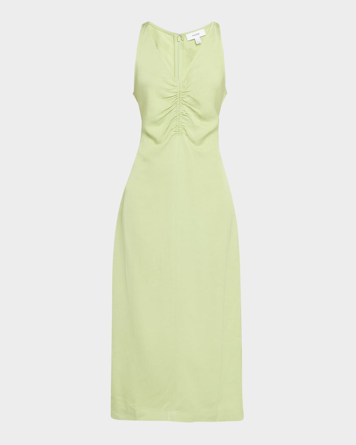 Pari Sleeveless Ruched Midi Dress