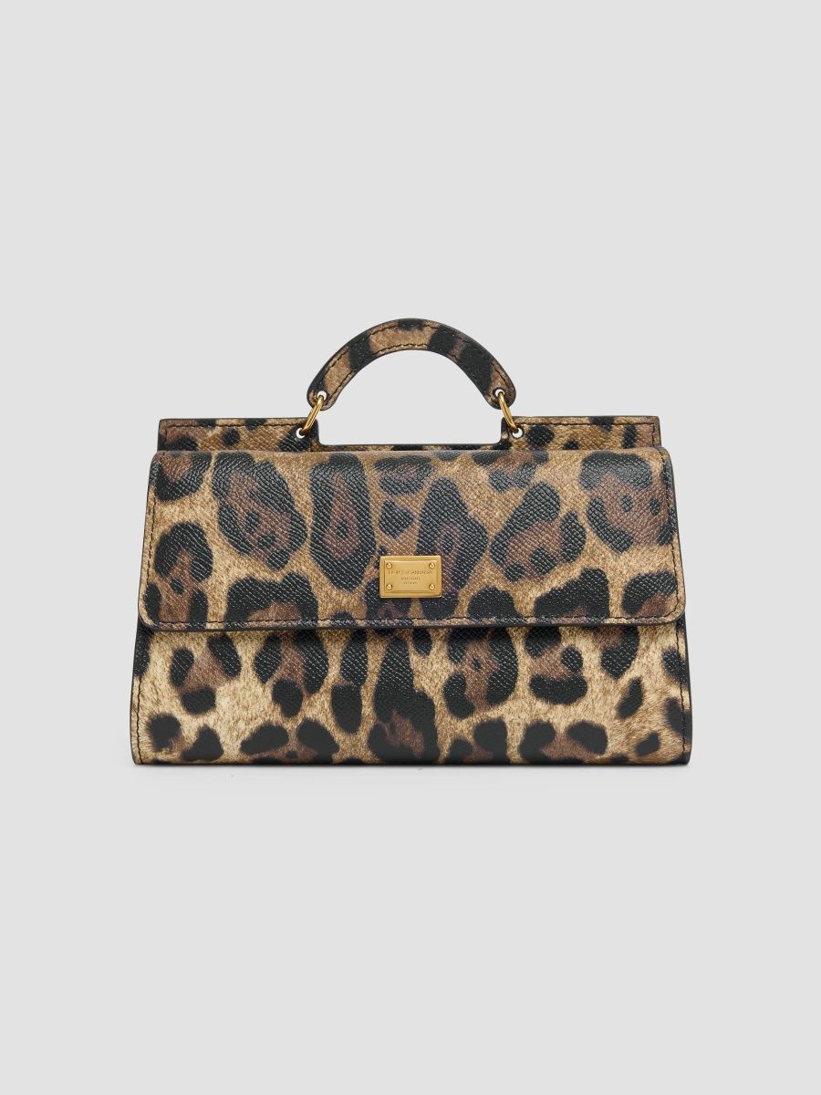 Dolce & Gabbana Women's My Sicily Leopard-Print Leather Top Handle Bag - Leo