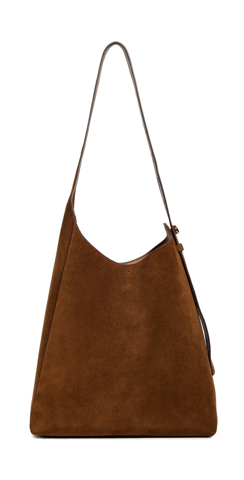 Tory Burch Romy Suede Hobo Bag Caramel One Size