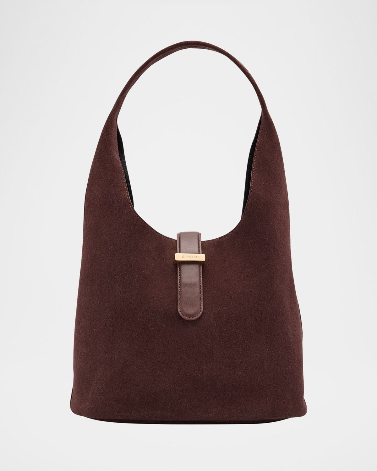 Khai Buckle Suede Hobo Bag