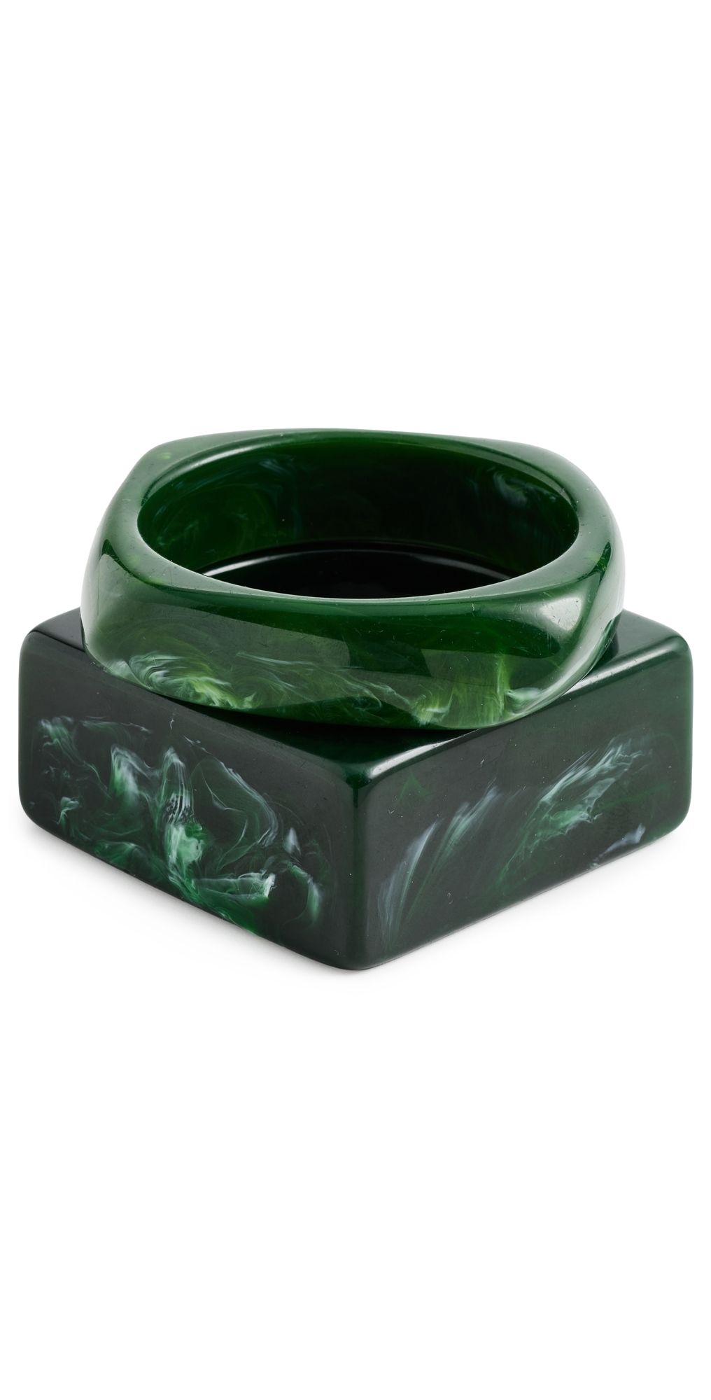 SHASHI Jacques Verde Bangle Set Verde One Size