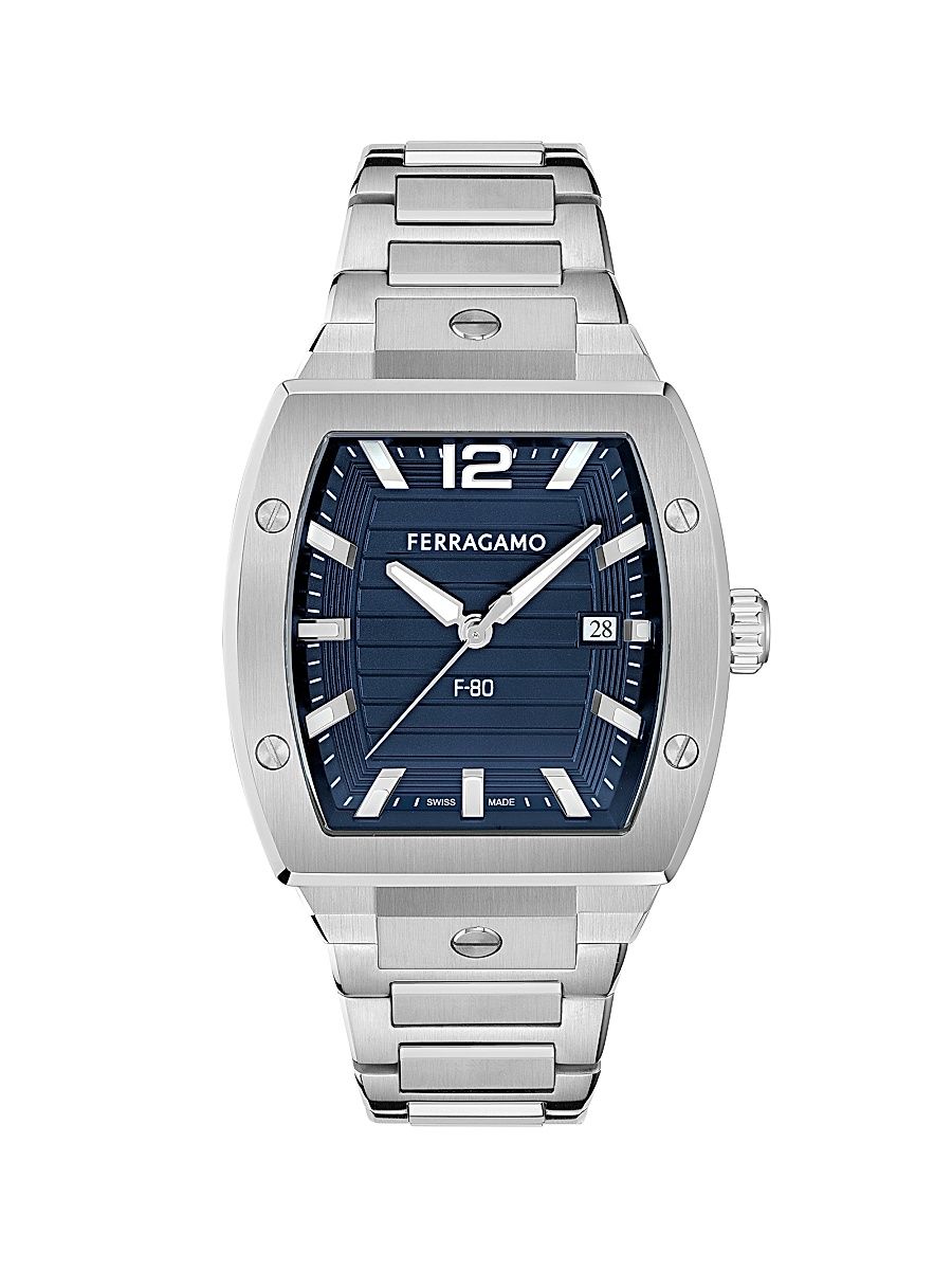 Men's Ren Stainless Steel Bracelet Watch/42MM - Stainless Steel Blue Dial