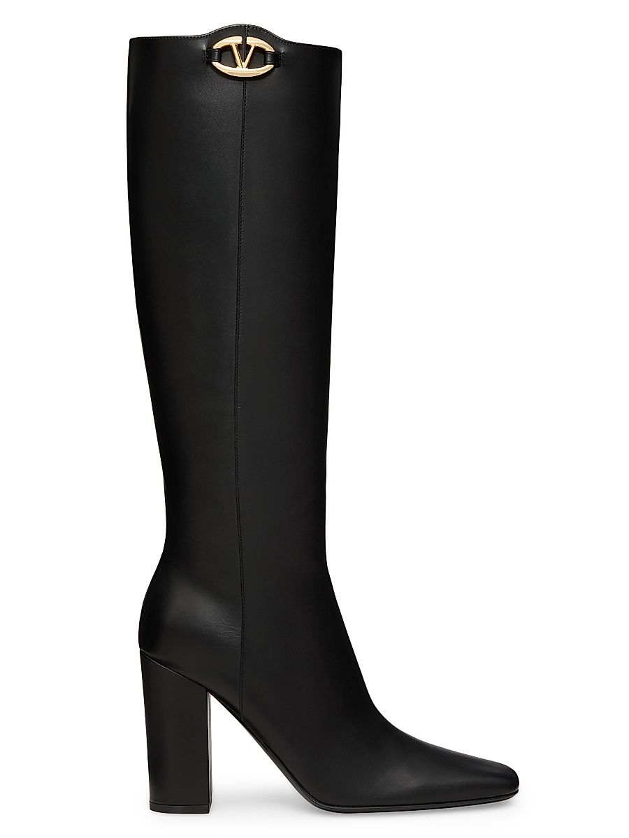Women's VLogo The Bold Edition Boot in Calfskin 100MM - Black - Size 11