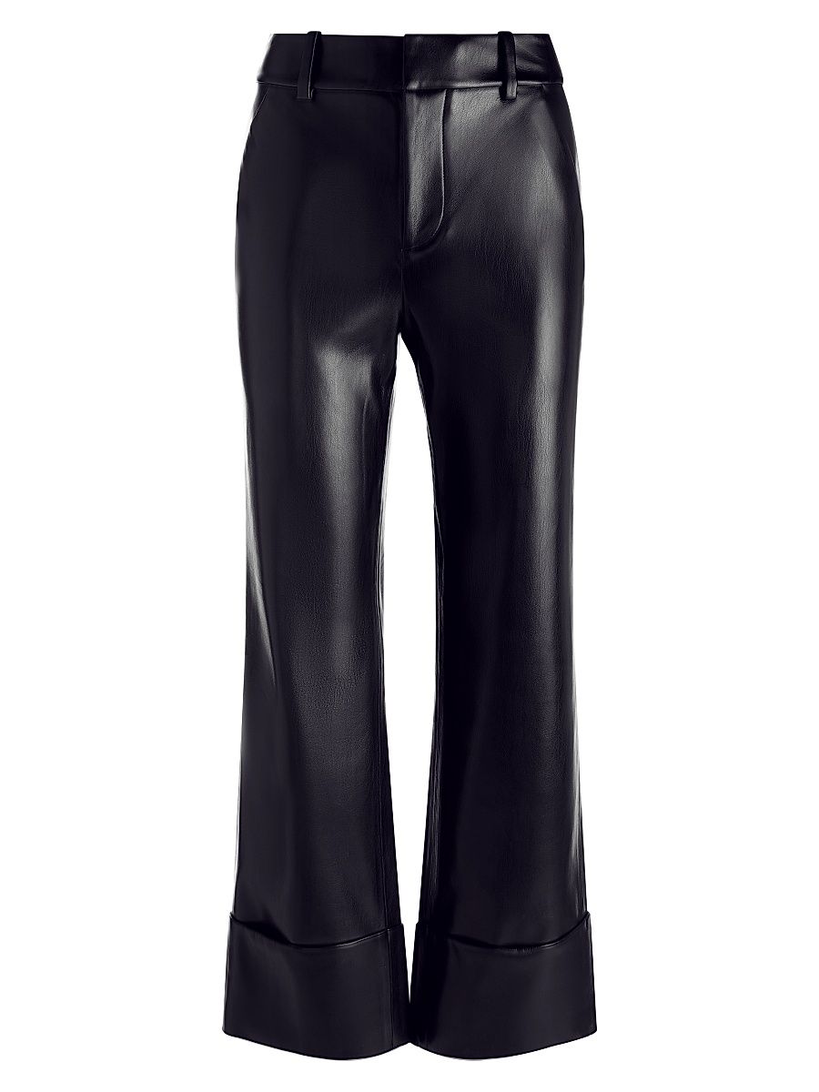 Women's Alexander Faux-Leather Pants - Black - Size 14