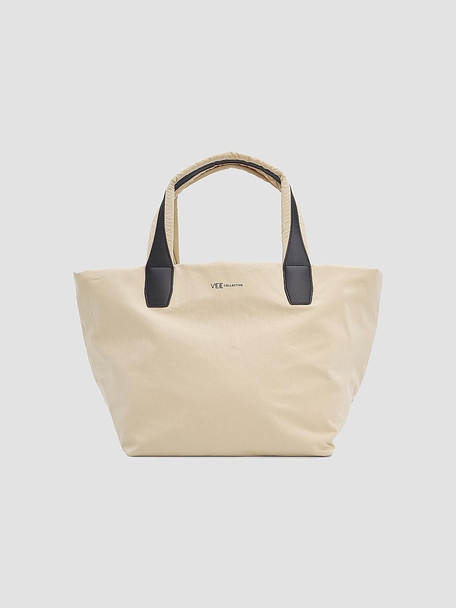 Women's Essence Medium Contrast-Lined Tote Bag - Beige Trench