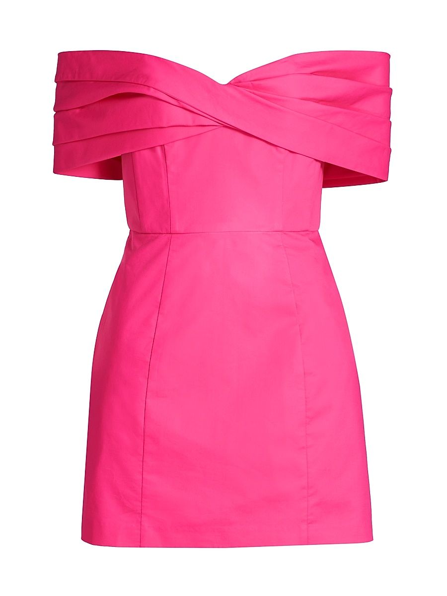 Women's Lori Bustier Off-the-Shoulder Minidress - Camelia - Size 6