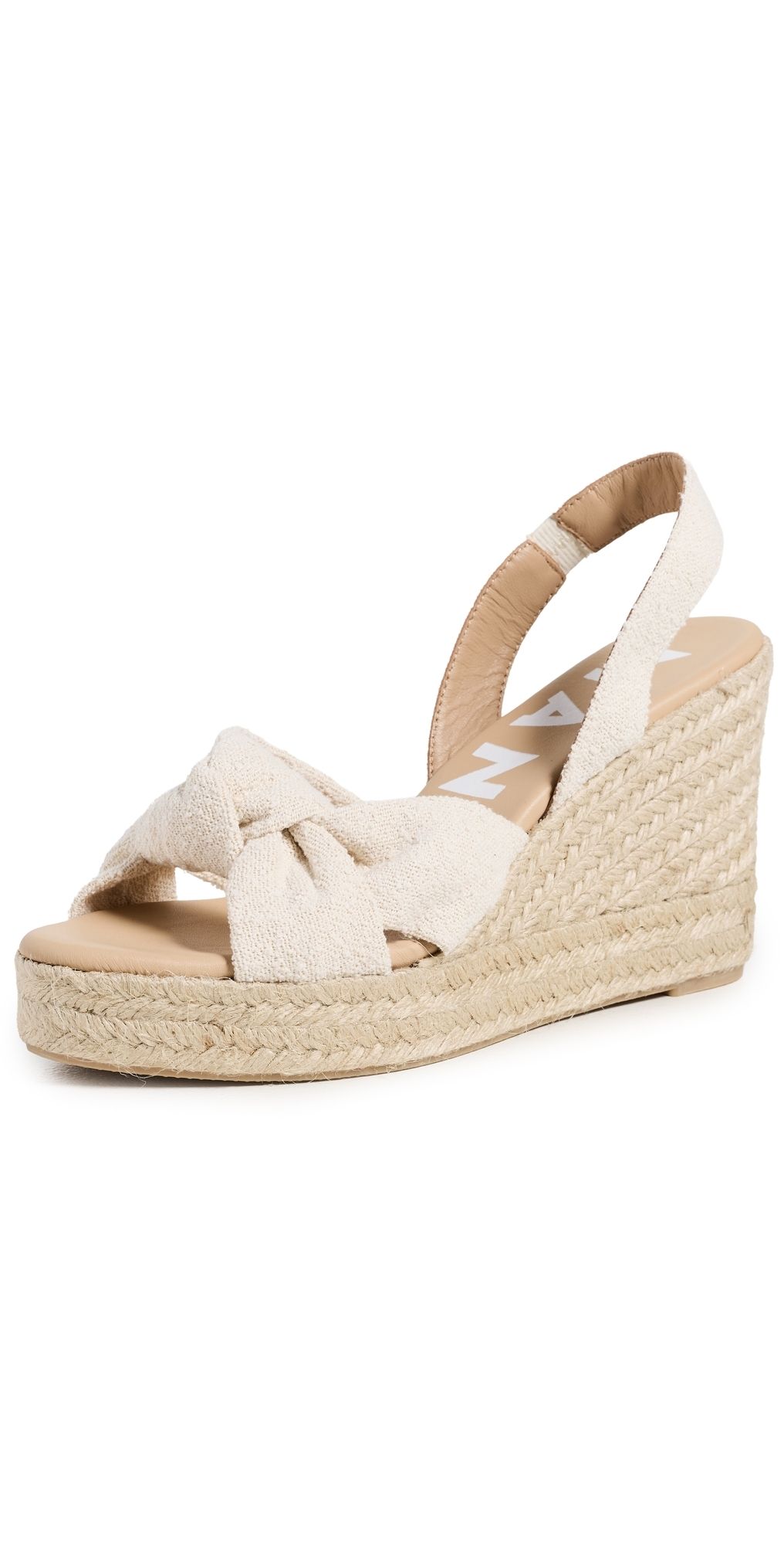 Manebi Wedge Knot Espadrilles Natural 37