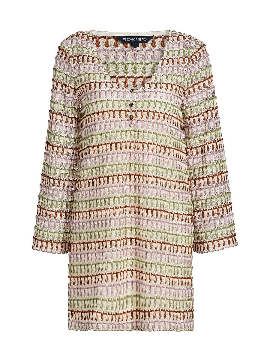 Women's Novien Striped Woven Minidress - Deep Ochre Dove - Size Large