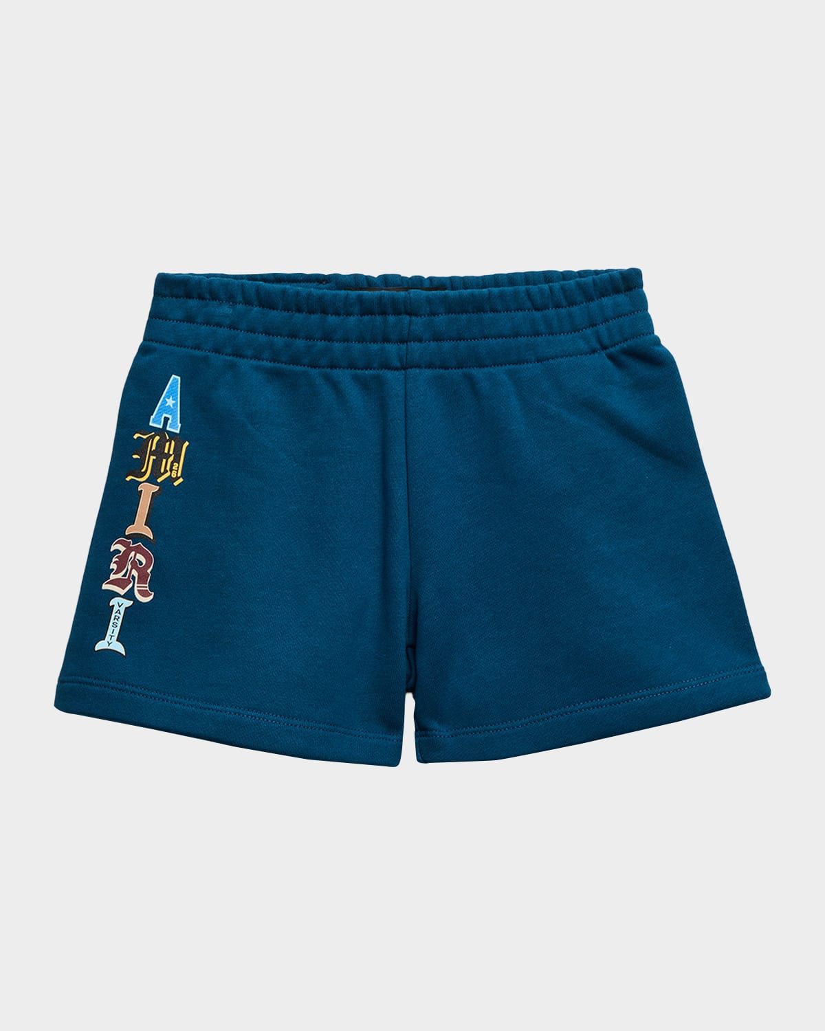 Kid & apos;s Varsity Patch Cotton Sweatshorts, Size 4-12