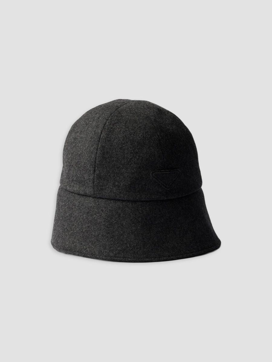 Prada Women's Re-Wool Hat - Grey - Size Large