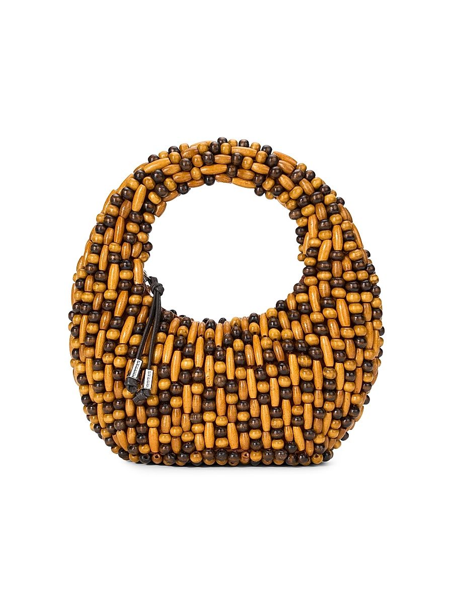 Women's Reef Beaded Top Handle Bag - Multi Wood Beads