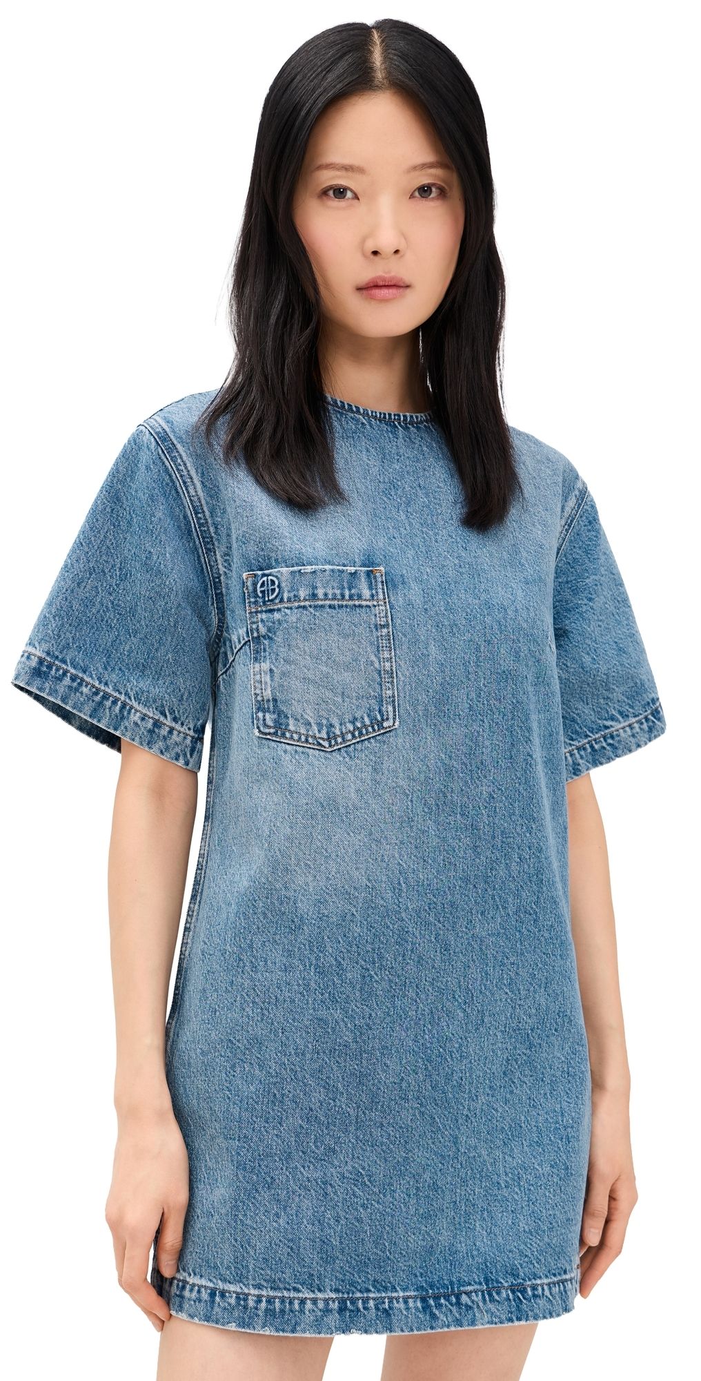 ANINE BING Tulah Dress Tidal Blue M