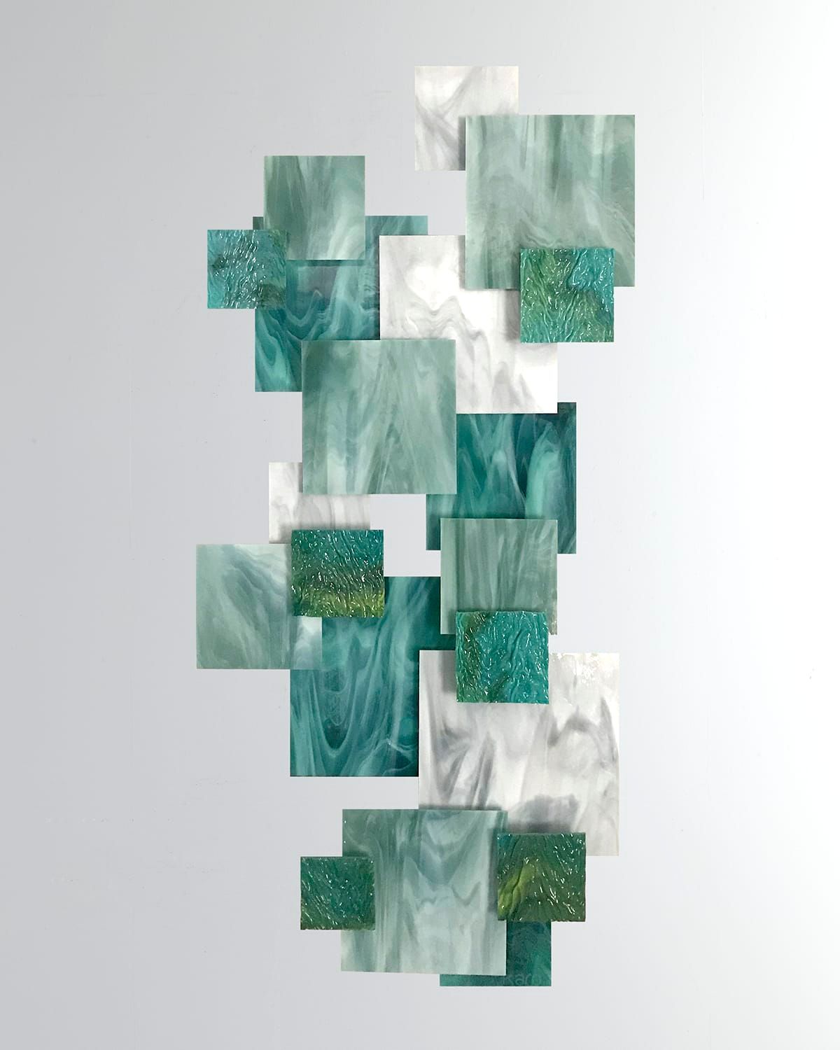 Coral Vertical Glass Wall Sculpture