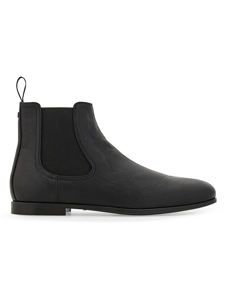 Men's Sterling Leather Chelsea Boots - Nero - Size 13