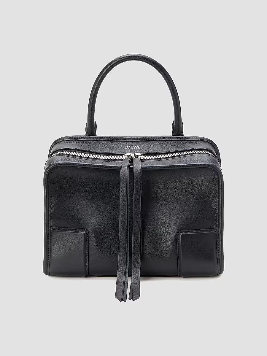 LOEWE Women's Amazona Small Leather Top Handle Bag - Black