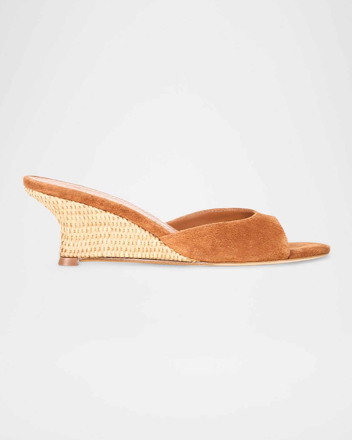 60mm Brigitte Suede Wedge Mules