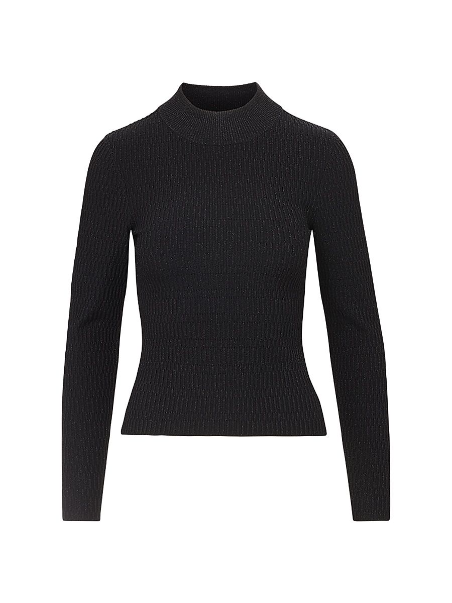 Women's Dahlia Mock Turtleneck Sweater - Black - Size XL
