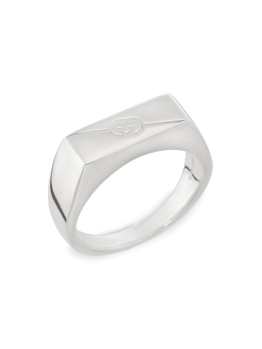 Men's Gucci Tag Ring - Silver - Size 10.25