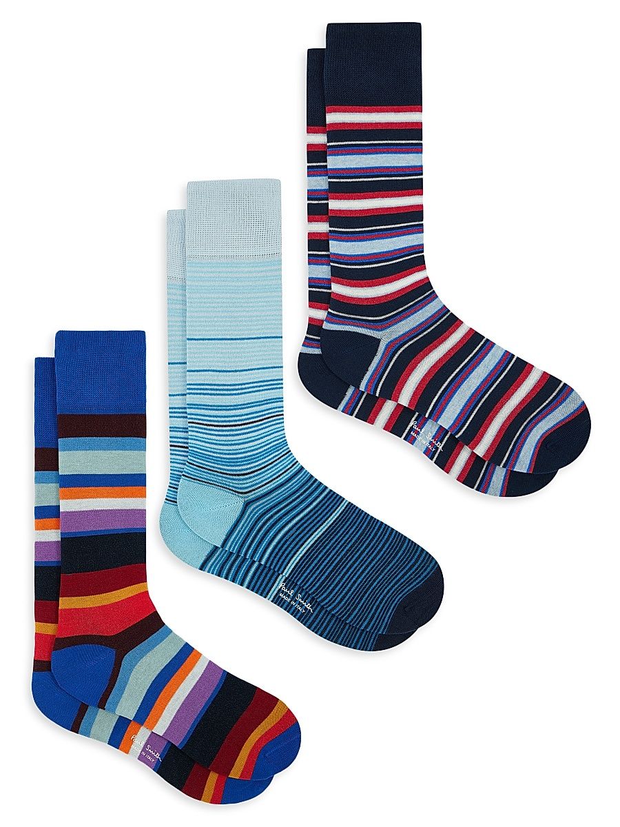 Men's Variety 3-Pack Striped Socks