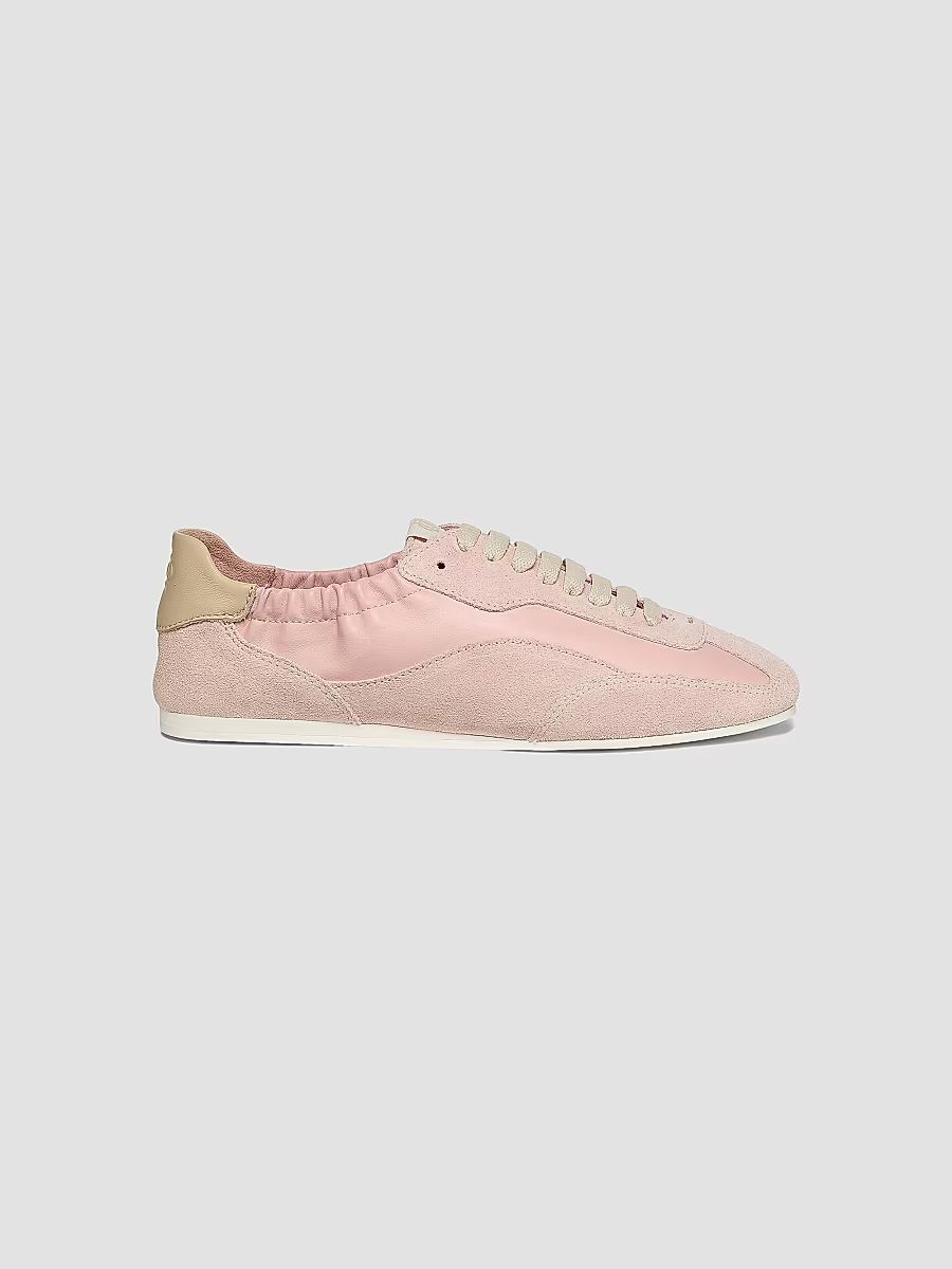 SIMKHAI Women's Georgie Suede & Leather Sneakers - Pale Pink - Size 8
