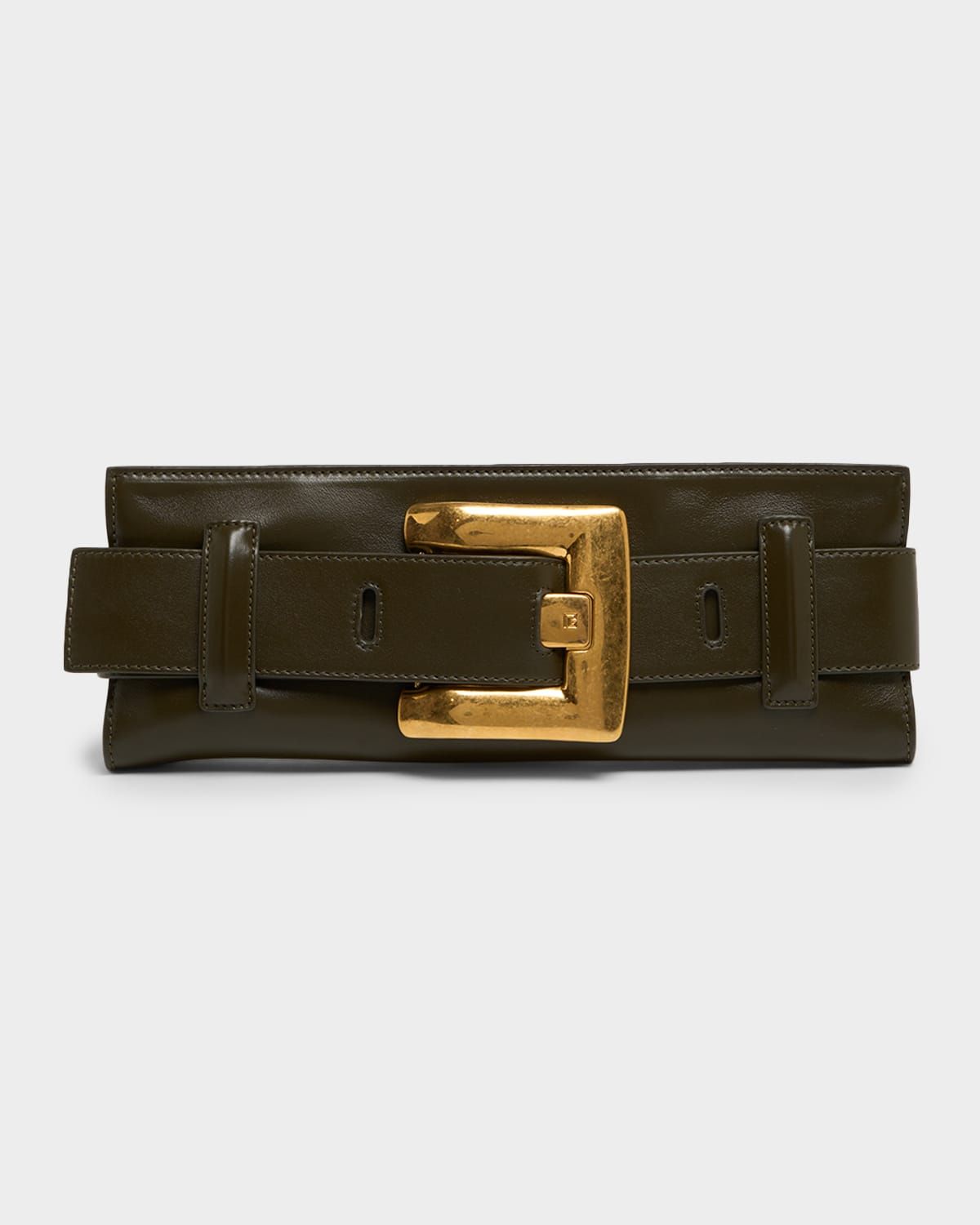 Anthem Belted Clutch Bag in Leather