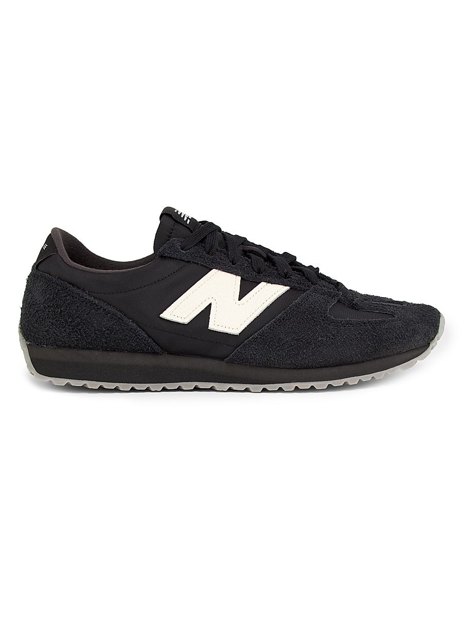 Men's CDG Homme x New Balance U47 Faux-Suede Low-Top Sneakers - Black - Size 11