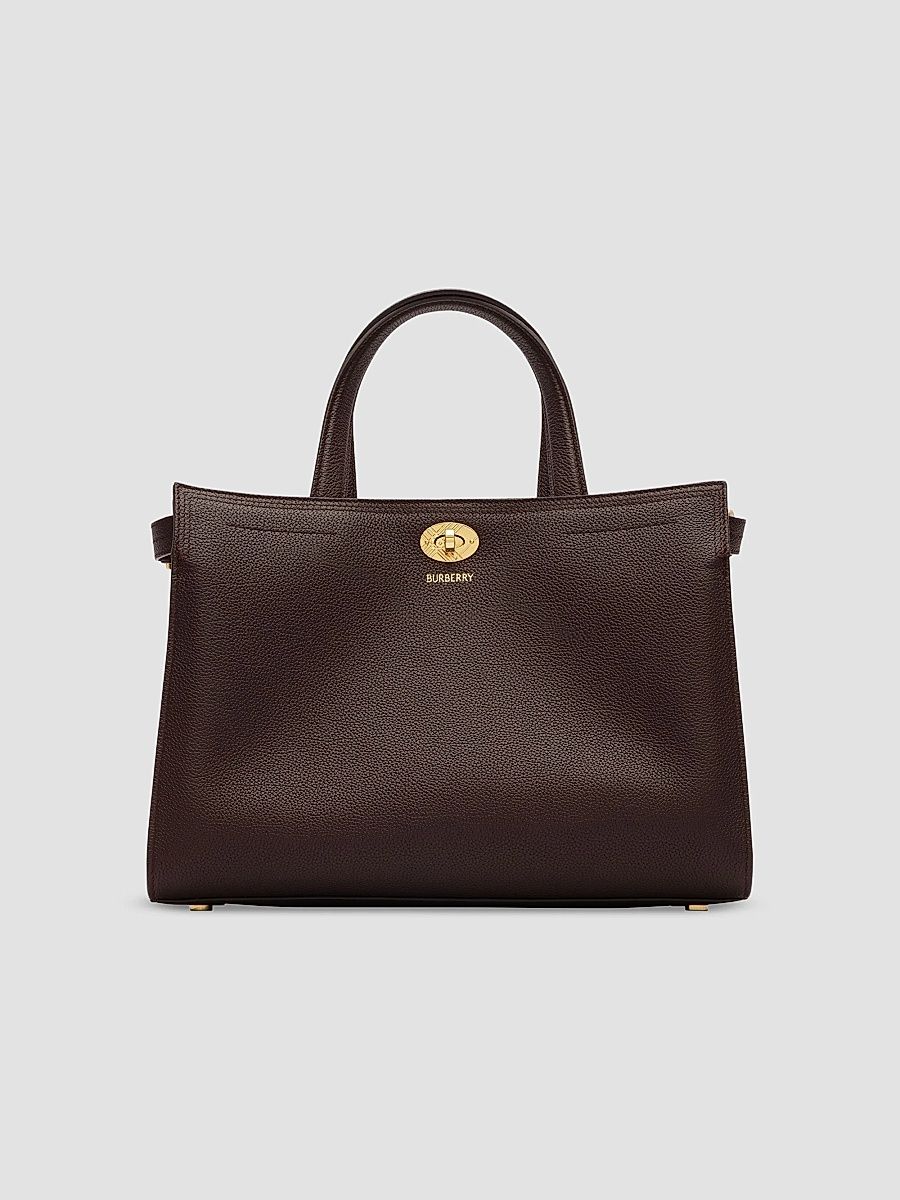 Women's Small Cotswolds Check Tote Bag - Chocolate Brown