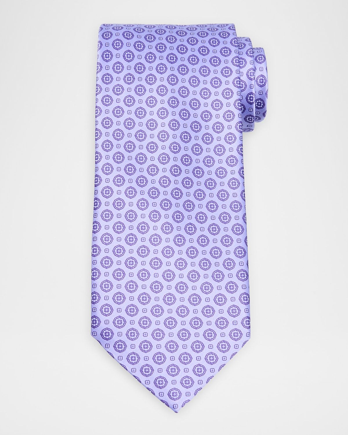 Men & apos;s Round Medallion Silk Tie