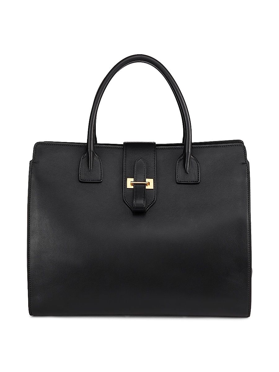 Women's Lou Leather Top Handle Bag - Black