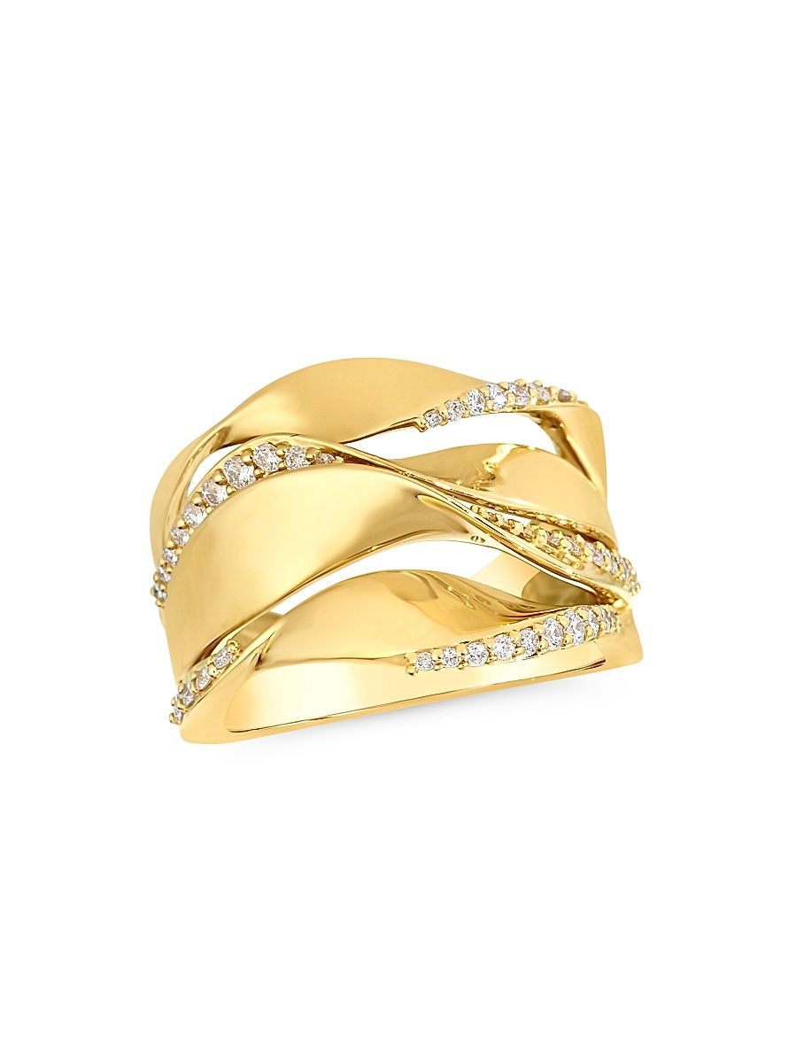 Women's Dunas 18K Yellow Gold & 0.43 TCW Diamond Ring - Yellow Gold - Size 7