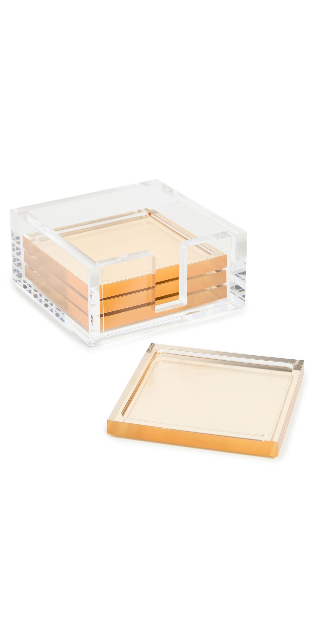 Tizo Design Tizo Design Acrylic Coasters - Gold Gold One Size