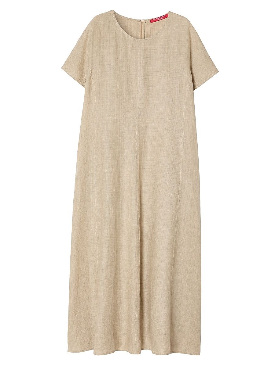 Women's Faded Linen Dress - Sand - Size 16