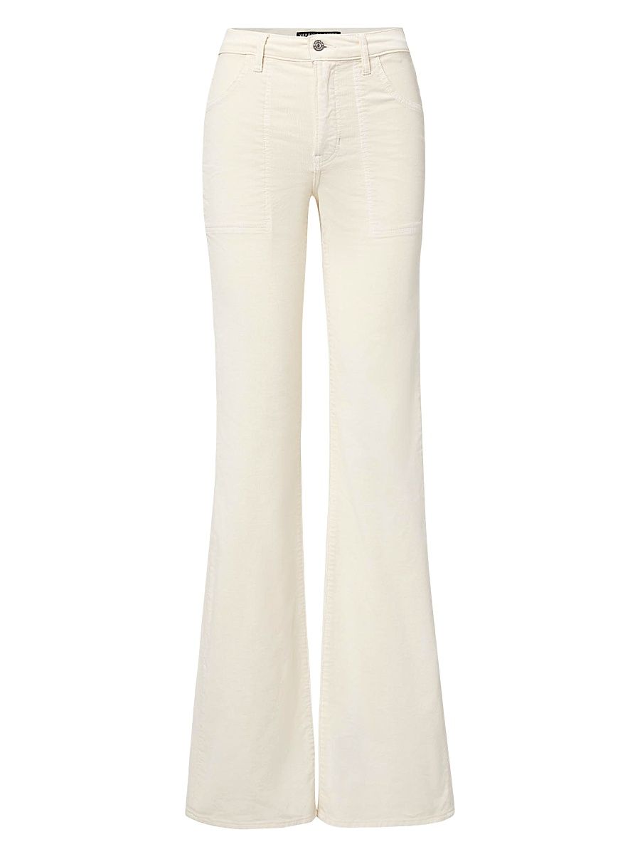 Women's Crosbie Corduroy Flared Pants - Ecru - Size 24