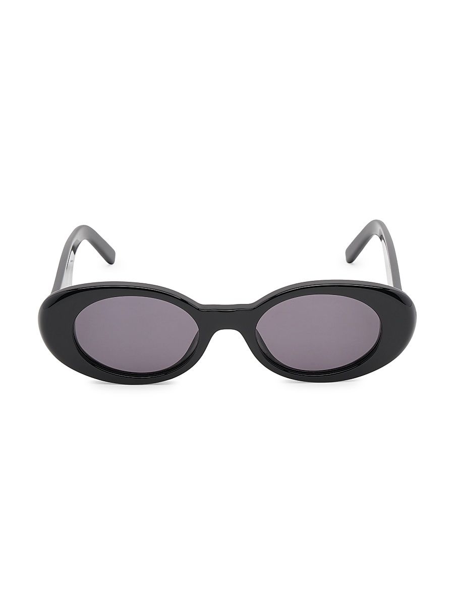 Men's Spirit 147MM Oval Sunglasses - Black Dark Grey