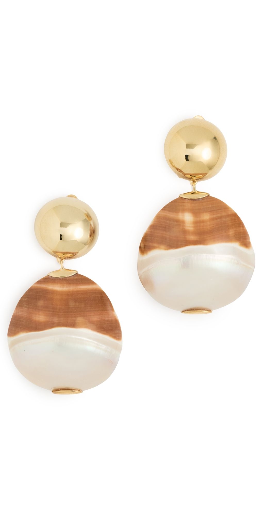 Lizzie Fortunato Rodan Pearl Earrings In Tigre Gold One Size