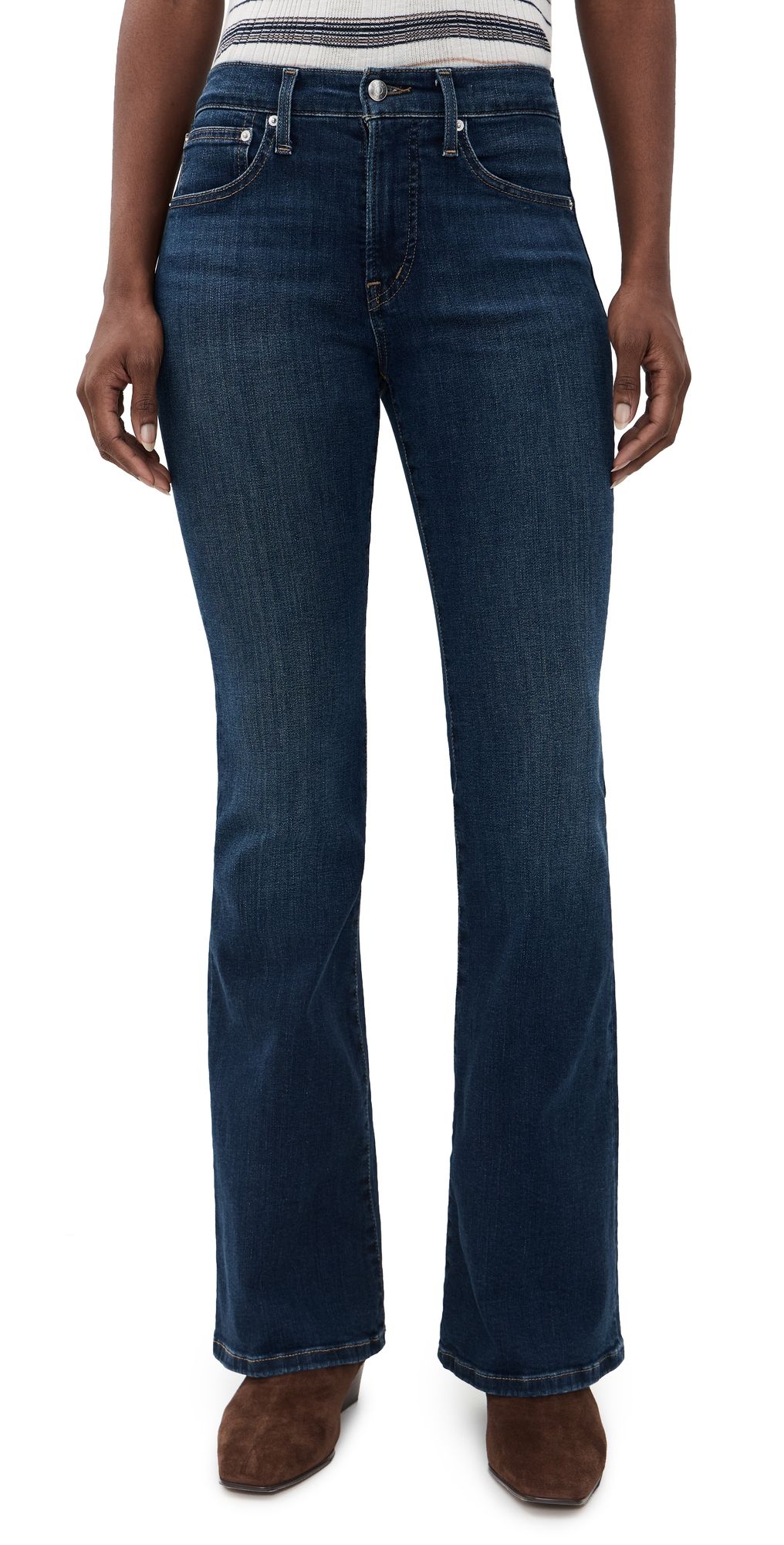 Madewell Stretch Flare Jeans in Deep Ocean Deep Ocean Wash 33