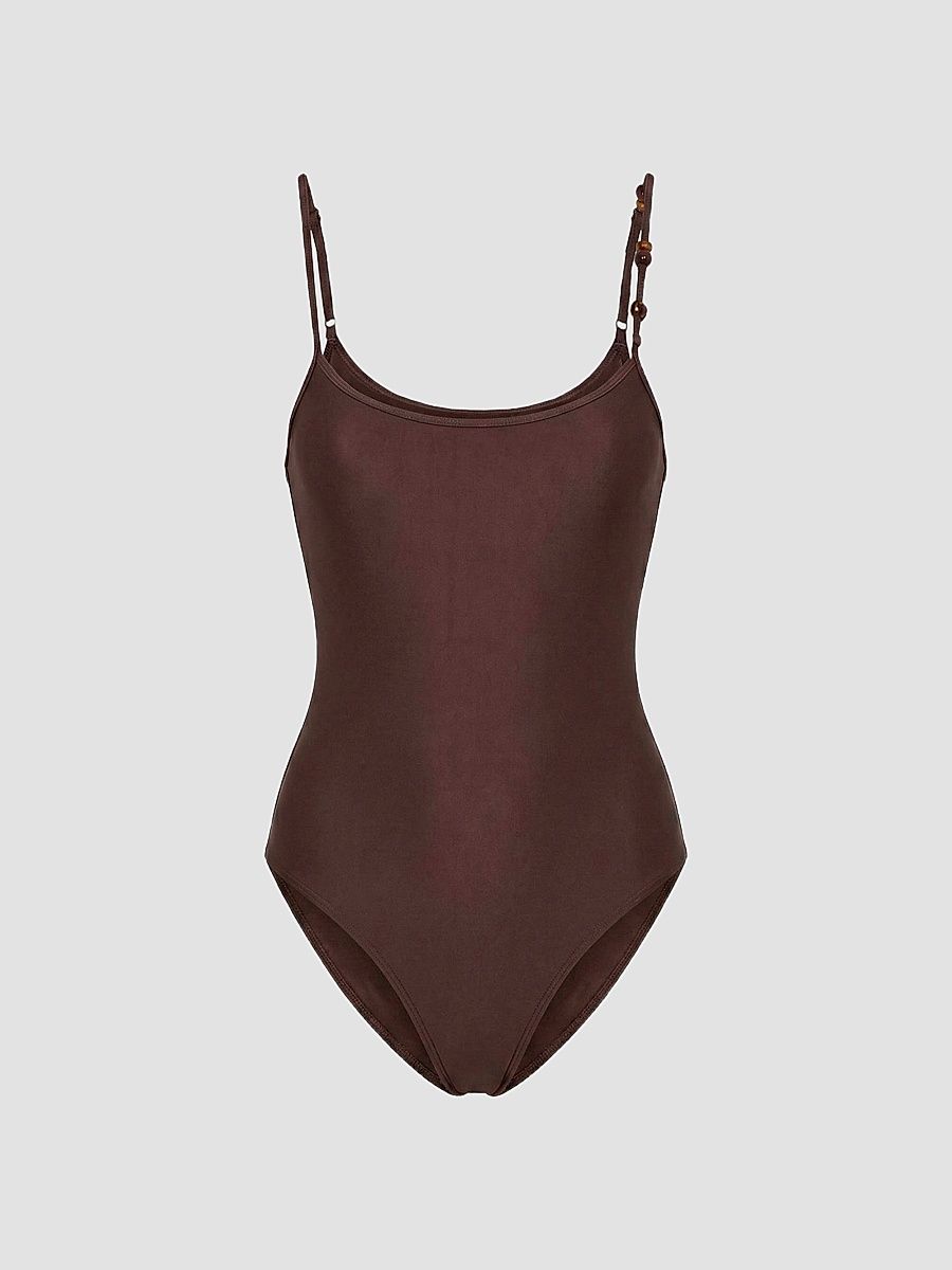 Women's Dione One-Piece Swimsuit - Espresso - Size Large