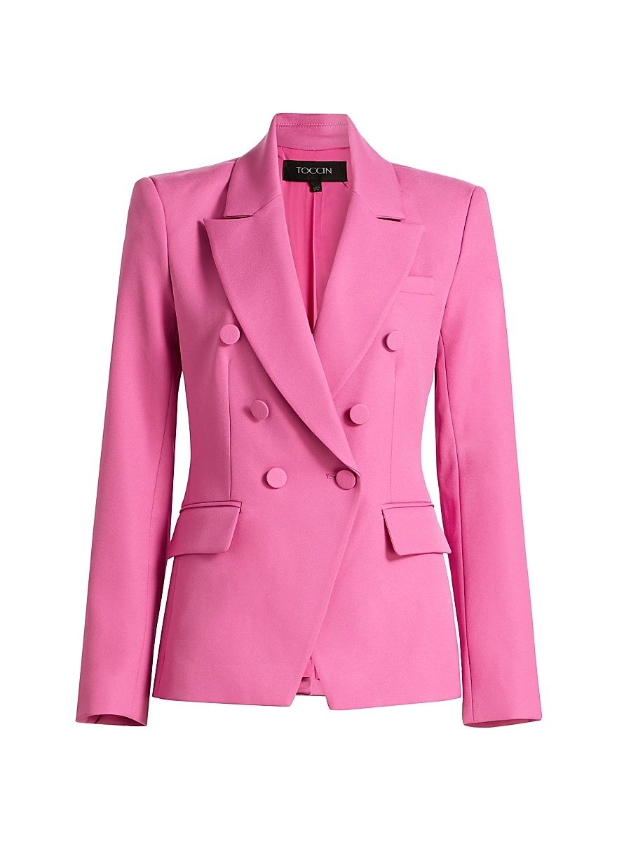 Women's Kylie Double-Breasted Blazer - Fuchsia - Size 8