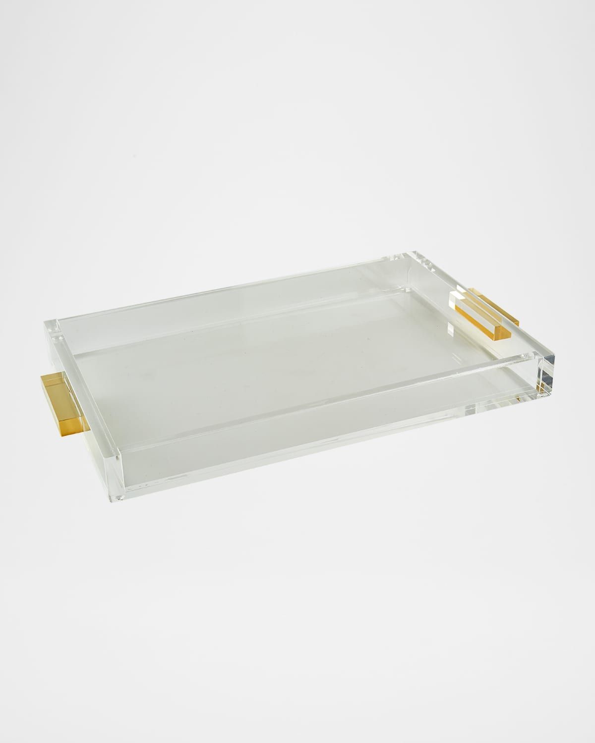 Clear Lucite Tray with Handles