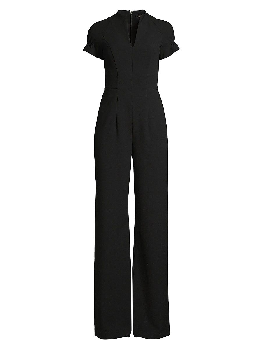 Women's Patel V-Neck Wide-Leg Jumpsuit - Black - Size 4