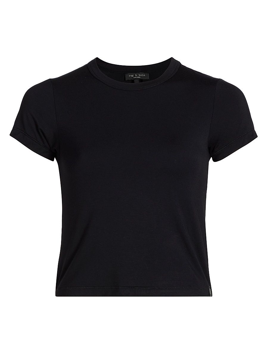 Women's Luca Solid Jersey T-Shirt - Black - Size Small