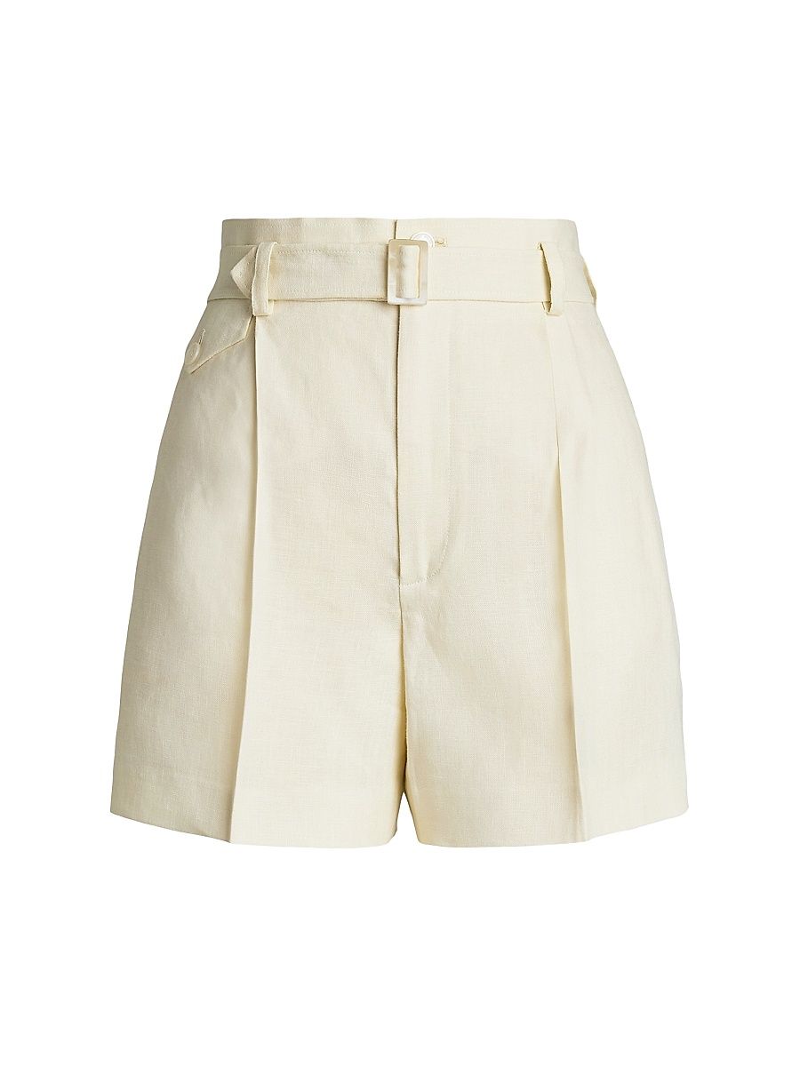 Women's Denise Linen Shorts - Cream - Size 8