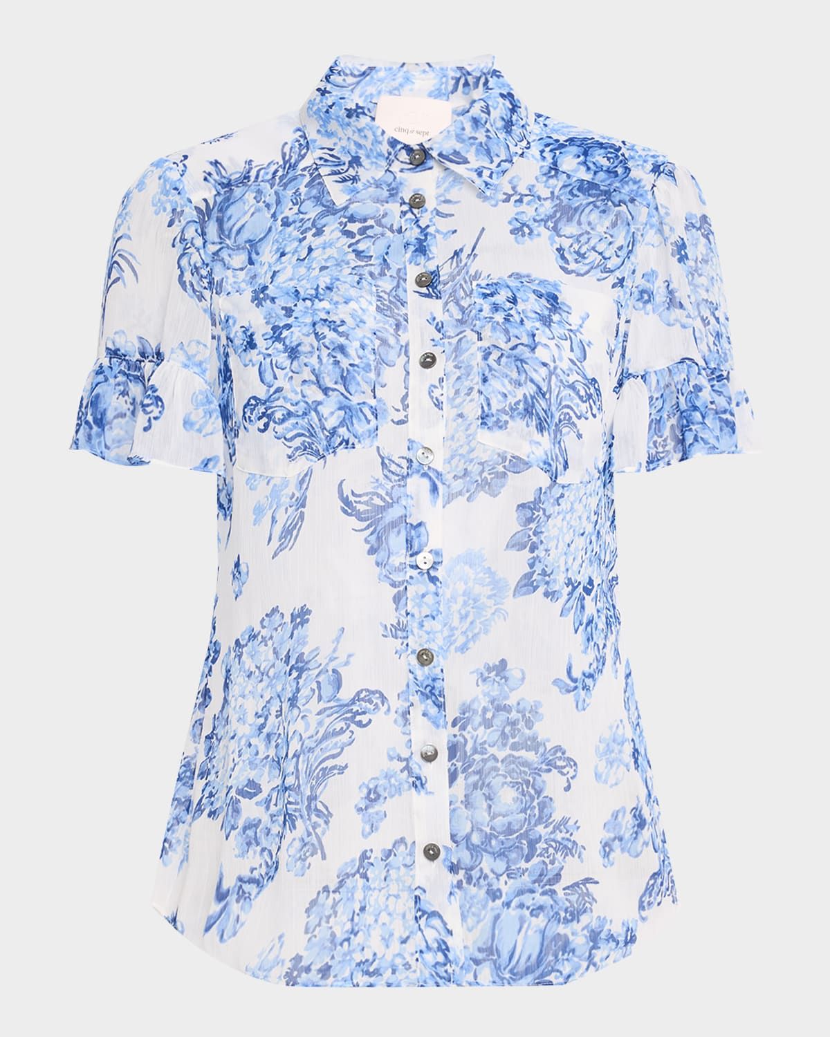 Lyra Costal Bouquet Short-Sleeve Top