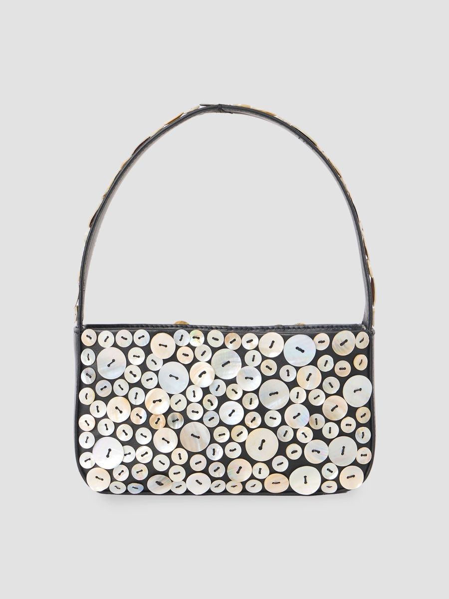 BTB Los Angeles Women's Nikki Suede & Shell Shoulder Bag - Black