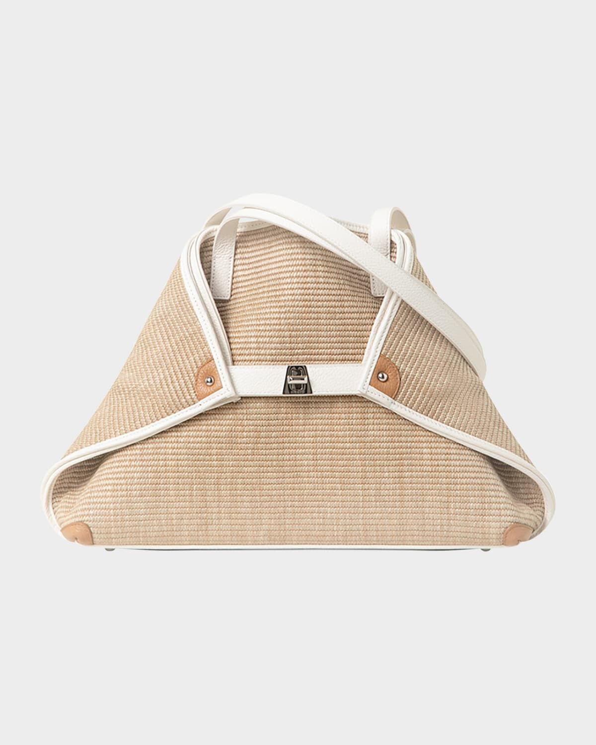 Ai Raffia & Leather Tote Bag