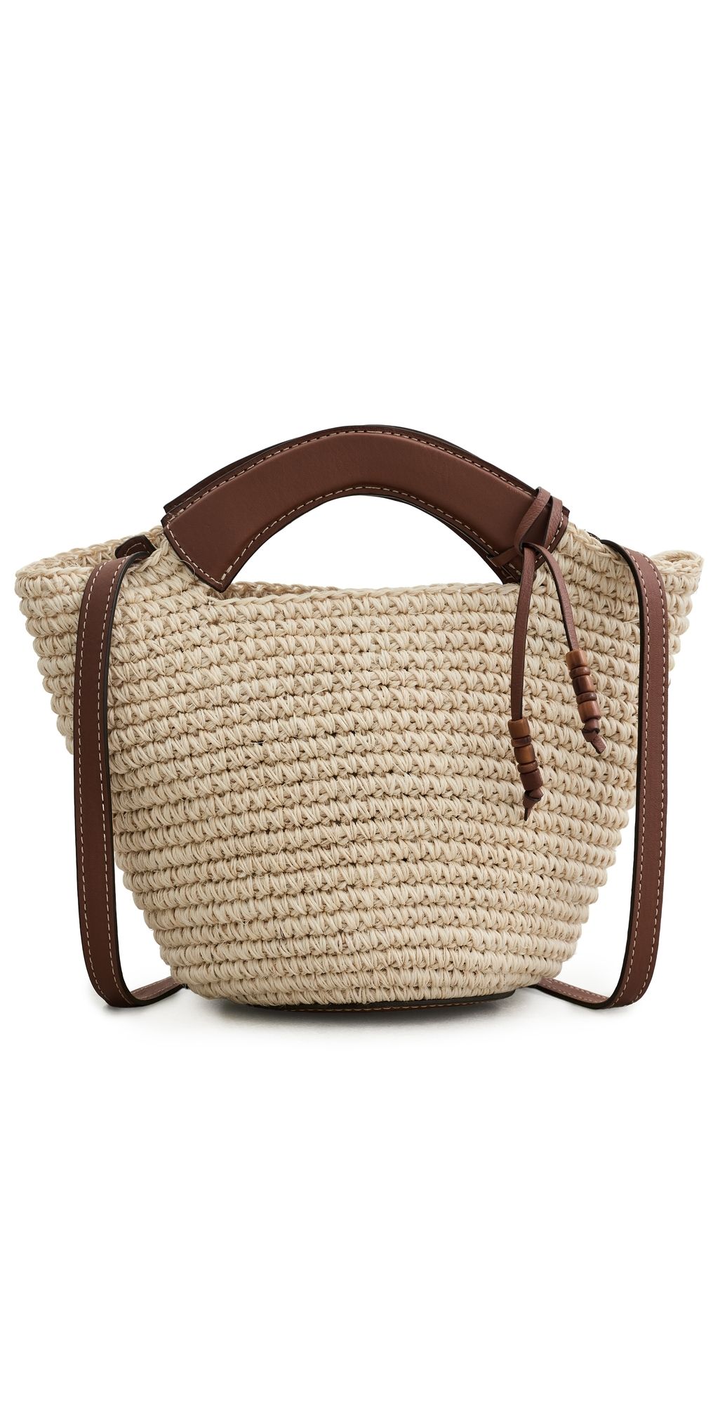Hunting Season The Small Woven Shopper Tote Natural/Cognac One Size