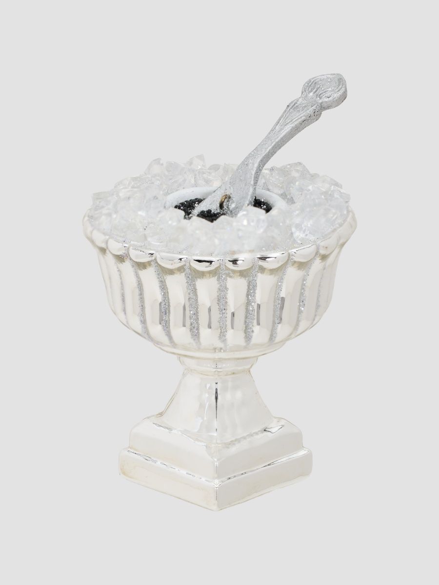 Cody Foster & Co Glass Chilled Caviar Ornament