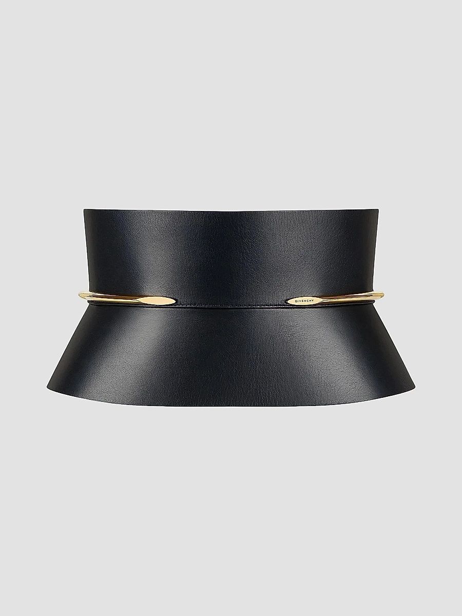Givenchy Women's Pinch Corset Belt in Nappa Leather - Black - Size Large