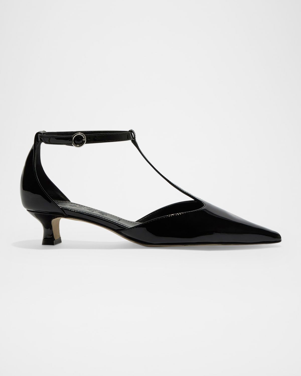 Liz Patent Leather T-Strap Pumps